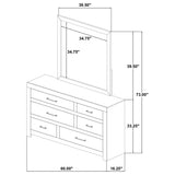  Coaster Furniture Hendricks 222653M 6-drawer Bedroom Dresser and Mirror - Light Oak IMAGE 13