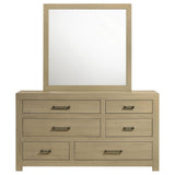  Coaster Furniture Hendricks 222653M 6-drawer Bedroom Dresser and Mirror - Light Oak IMAGE 9