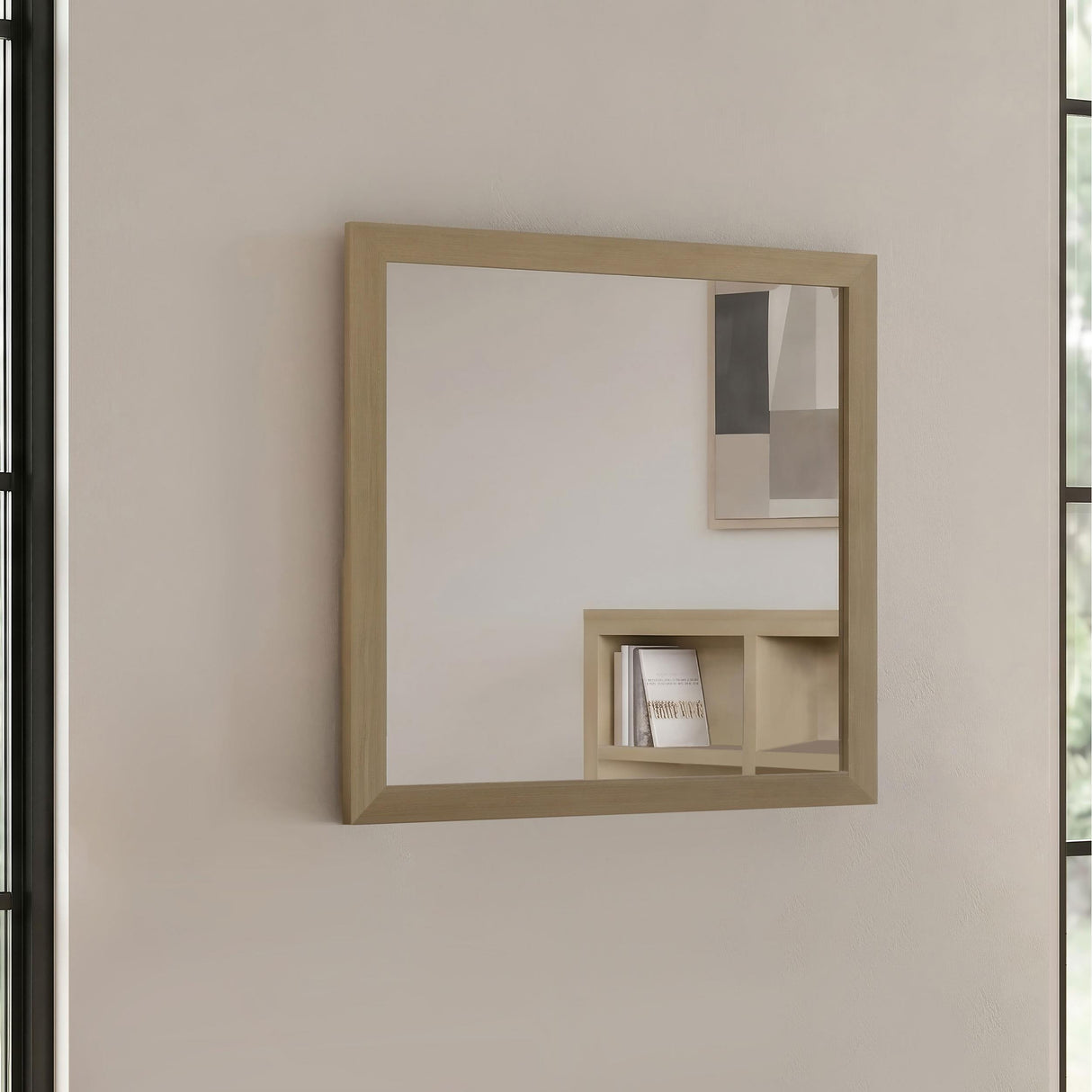  Coaster Furniture Hendricks 222654 Dresser Mirror - Light Oak IMAGE 4