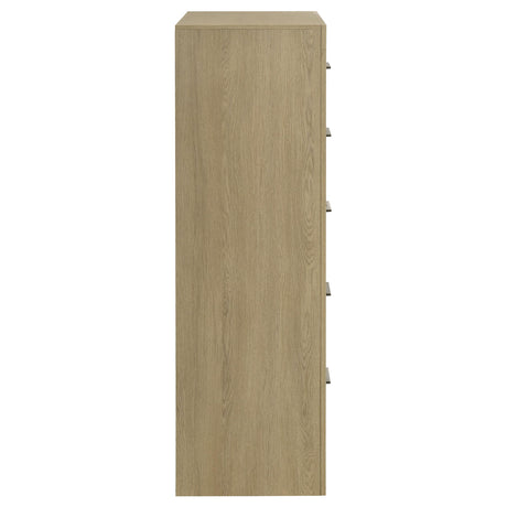  Coaster Furniture Hendricks 222655 5-drawer Bedroom Chest - Light Oak IMAGE 3