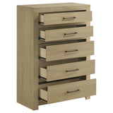  Coaster Furniture Hendricks 222655 5-drawer Bedroom Chest - Light Oak IMAGE 5