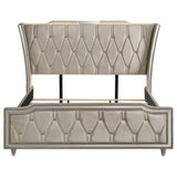  Coaster Furniture Lorient 222661KE Eastern King LED Upholstered Bed - Ivory/Camel IMAGE 10