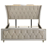  Coaster Furniture Lorient 222661KW California King LED Upholstered Bed - Ivory/Camel IMAGE 10