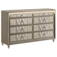  Coaster Furniture Lorient 222663 8-drawer LED Bedroom Dresser Cabinet - Ivory/Camel IMAGE 1