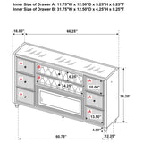  Coaster Furniture Lorient 222663FB 8-drawer LED Bedroom Flame Box Dresser - Ivory Camel IMAGE 14