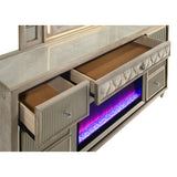  Coaster Furniture Lorient 222663FB 8-drawer LED Bedroom Flame Box Dresser - Ivory Camel IMAGE 3