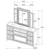  Coaster Furniture Lorient 222663FBM 8-drawer LED Flame Box Dresser and Mirror - Ivory Camel IMAGE 17