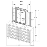  Coaster Furniture Lorient 222663M 8-drawer LED Dresser with Mirror - Ivory/Camel IMAGE 16