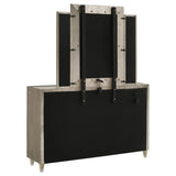  Coaster Furniture Lorient 222663M 8-drawer LED Dresser with Mirror - Ivory/Camel IMAGE 2