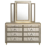 Coaster Furniture Lorient 222663M 8-drawer LED Dresser with Mirror - Ivory/Camel IMAGE 8