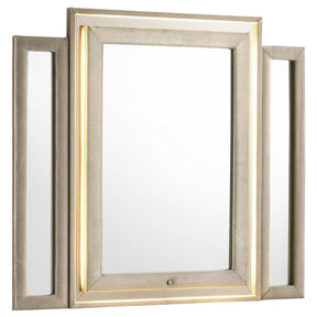  Coaster Furniture Lorient 222664 LED Dresser Mirror - Ivory/Camel IMAGE 1