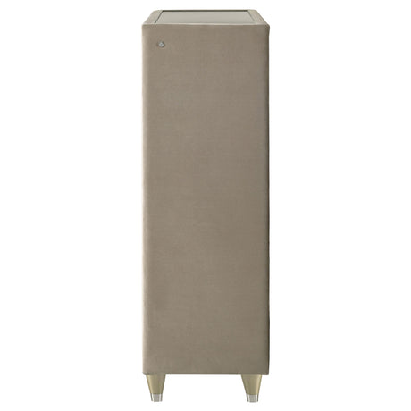  Coaster Furniture Lorient 222665 5-drawer LED Chest - Ivory/Camel IMAGE 12