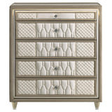  Coaster Furniture Lorient 222665 5-drawer LED Chest - Ivory/Camel IMAGE 7