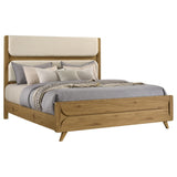  Coaster Furniture Bennett 222901KE 78-inch Eastern King Upholstered Panel Bed - Cream/Light Oak IMAGE 5