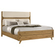  Coaster Furniture Bennett 222901KW 78-inch California King Upholstered Panel Bed - Cream/Light Oak IMAGE 1