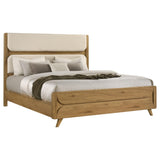  Coaster Furniture Bennett 222901KW 78-inch California King Upholstered Panel Bed - Cream/Light Oak IMAGE 1