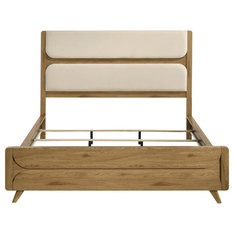  Coaster Furniture Bennett 222901KW 78-inch California King Upholstered Panel Bed - Cream/Light Oak IMAGE 8