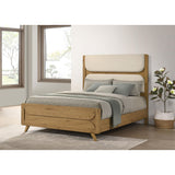  Coaster Furniture Bennett 222901Q 63-inch Queen Upholstered Panel Bed - Cream/Light Oak IMAGE 4