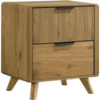  Coaster Furniture Bennett 222902 2-drawer Bedroom Nightstand Bedside Table - Light Oak IMAGE 1