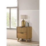  Coaster Furniture Bennett 222902 2-drawer Bedroom Nightstand Bedside Table - Light Oak IMAGE 2