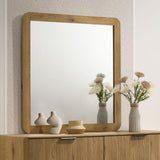  Coaster Furniture Bennett 222904 Bedroom Dresser Mirror - Light Oak IMAGE 4