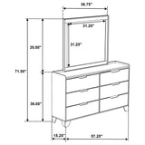  Coaster Furniture Henderson 222973M 6-drawer Bedroom Dresser with Mirror - Medium Oak IMAGE 12
