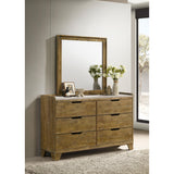  Coaster Furniture Henderson 222973M 6-drawer Bedroom Dresser with Mirror - Medium Oak IMAGE 2