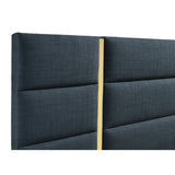  Coaster Furniture Ines 223091NVYQ 56-inch Fabric Upholstered Queen Panel Bed - Navy IMAGE 3