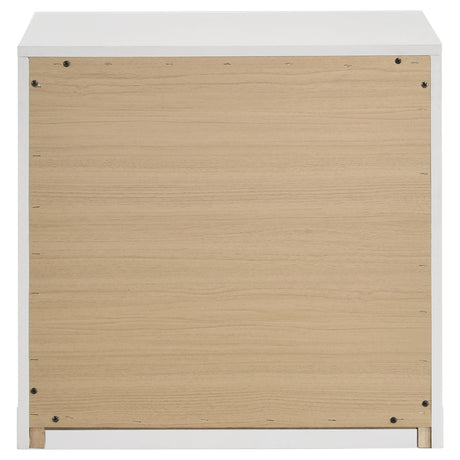  Coaster Furniture Ines 223092 2-drawer Nightstand Bedside Table - White High Gloss IMAGE 3