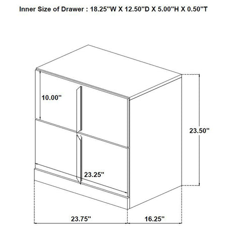  Coaster Furniture Ines 223092 2-drawer Nightstand Bedside Table - White High Gloss IMAGE 6