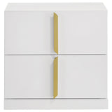  Coaster Furniture Ines 223092 2-drawer Nightstand Bedside Table - White High Gloss IMAGE 8