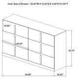  Coaster Furniture Ines 223093 6-drawer Bedroom Dresser Cabinet - White High Gloss IMAGE 10