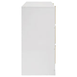  Coaster Furniture Ines 223093 6-drawer Bedroom Dresser Cabinet - White High Gloss IMAGE 4