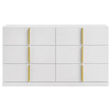 Coaster Furniture Ines 223093 6-drawer Bedroom Dresser Cabinet - White High Gloss IMAGE 5