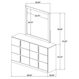  Coaster Furniture Ines 223093M 6-drawer Bedroom Dresser with Mirror - White High Gloss IMAGE 5