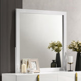  Coaster Furniture Ines 223094 Dresser Mirror - White High Gloss IMAGE 4