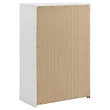  Coaster Furniture Ines 223095 5-drawer Bedroom Chest - White High Gloss IMAGE 9