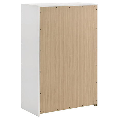  Coaster Furniture Ines 223095 5-drawer Bedroom Chest - White High Gloss IMAGE 9