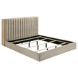  Coaster Furniture Arielle 223111KE Eastern King Bookcase Panel Storage Bed - Light Oak IMAGE 1