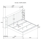  Coaster Furniture Arielle 223111KE Eastern King Bookcase Panel Storage Bed - Light Oak IMAGE 15