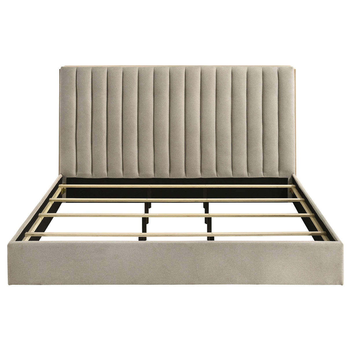  Coaster Furniture Arielle 223111KE Eastern King Bookcase Panel Storage Bed - Light Oak IMAGE 2