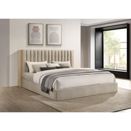  Coaster Furniture Arielle 223111KE Eastern King Bookcase Panel Storage Bed - Light Oak IMAGE 3
