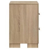  Coaster Furniture Arielle 223112 2-drawer Bedroom Nightstand with Casters - Light Oak IMAGE 10