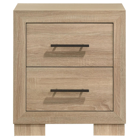  Coaster Furniture Arielle 223112 2-drawer Bedroom Nightstand with Casters - Light Oak IMAGE 5