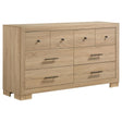  Coaster Furniture Arielle 223113 6-drawer Bedroom Dresser Cabinet - Light Oak IMAGE 1