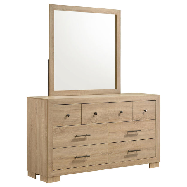  Coaster Furniture Arielle 223113M 6-drawer Bedroom Dresser with Mirror - Light Oak IMAGE 1