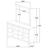  Coaster Furniture Arielle 223113M 6-drawer Bedroom Dresser with Mirror - Light Oak IMAGE 11