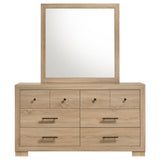  Coaster Furniture Arielle 223113M 6-drawer Bedroom Dresser with Mirror - Light Oak IMAGE 7