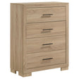  Coaster Furniture Arielle 223115 4-drawer Bedroom Chest - Light Oak IMAGE 1