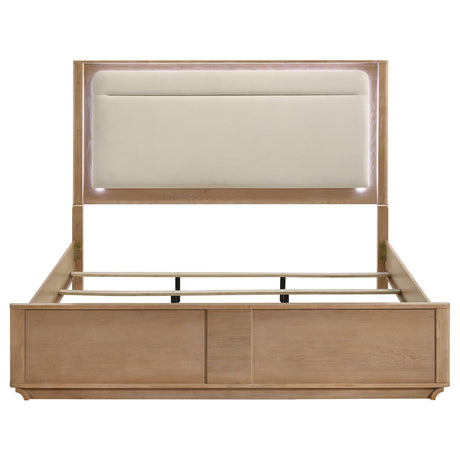  Coaster Furniture Leanne 223131KE Eastern King LED Panel Bed - Off White/Light Oak IMAGE 11